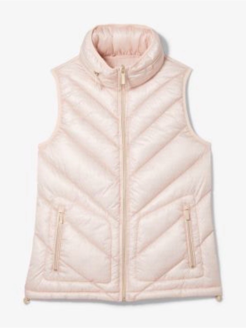 Michael Kors Rosewater Reversible Logo Print Quilted Puffer Vest 🩷